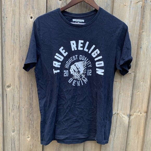 True Religion BIG LOGO T Shirt Small - Picture 1 of 2